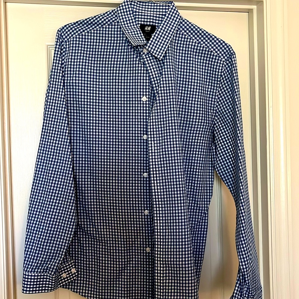Casual blue button down